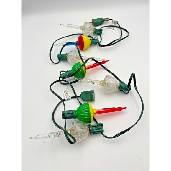 21 Multi-Color Retro Christmas Bubble Lights 7.5' Green Wire - 3 sets Extra bulb - Picture 3 of 8